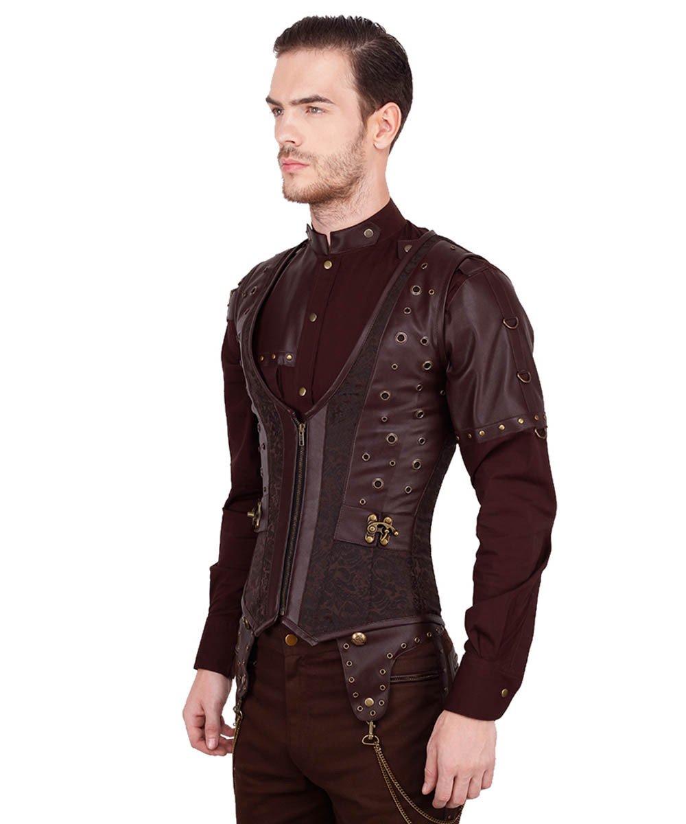 Edlef Steampunk Men's Underchest Corset