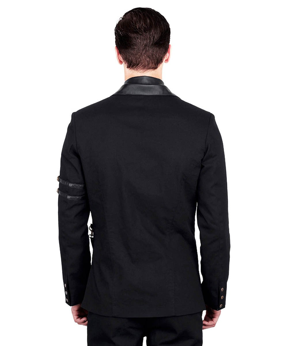 Hahn Steampunk Cotton Single Breasted Men's Jacket