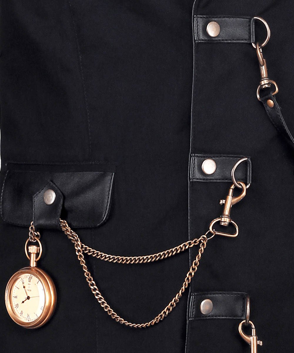 Hahn Steampunk Cotton Single Breasted Men's Jacket