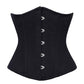 Sable Black Cotton Underbust Corset