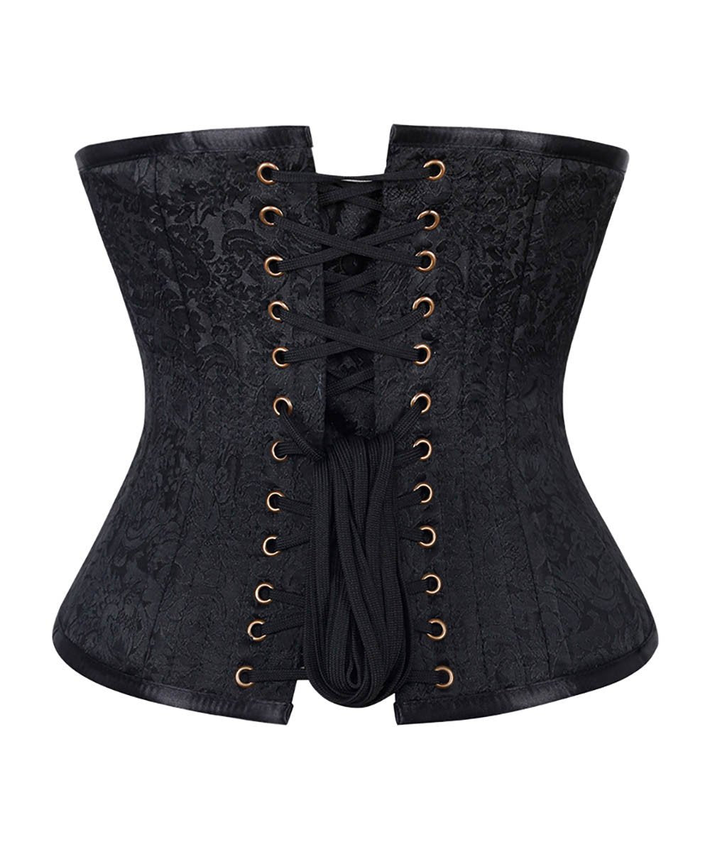 Daysha Black Waist Training Steel Boned Corsets