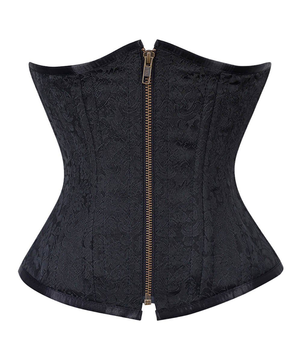 Daysha Black Waist Training Steel Boned Corsets