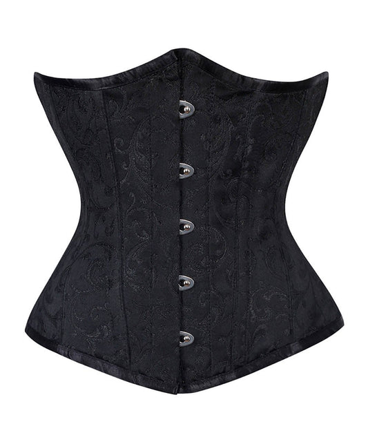 Alycia Black Brocade Underbust Corset