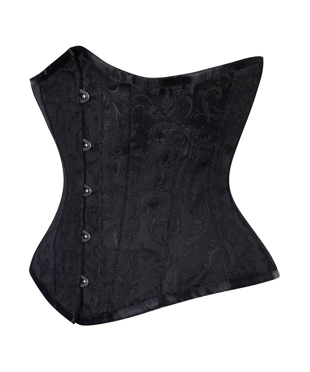 Alycia Black Brocade Underbust Corset