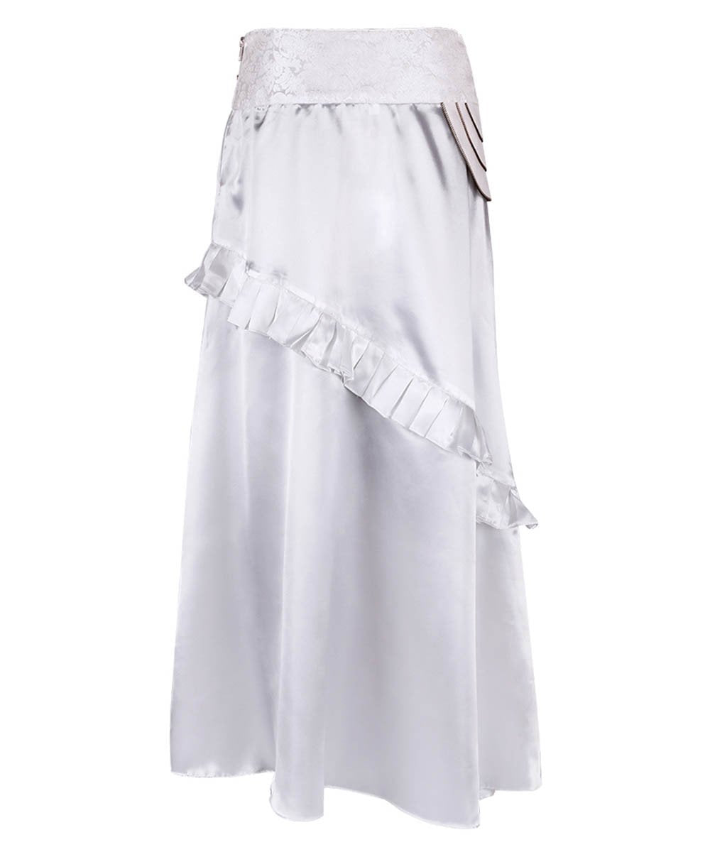 Roux White Layered Skirt
