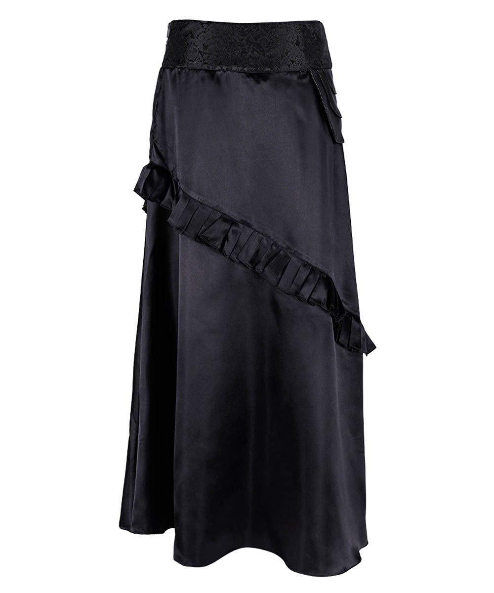 Rowland Black Steampunk Layered Skirt