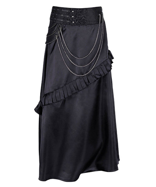 Rowland Black Steampunk Layered Skirt