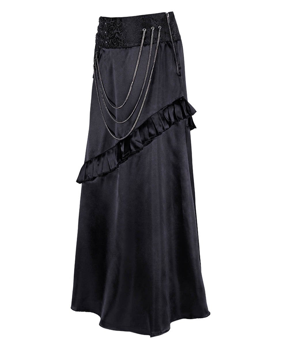 Rowland Black Steampunk Layered Skirt