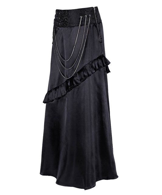 Rowland Black Steampunk Layered Skirt