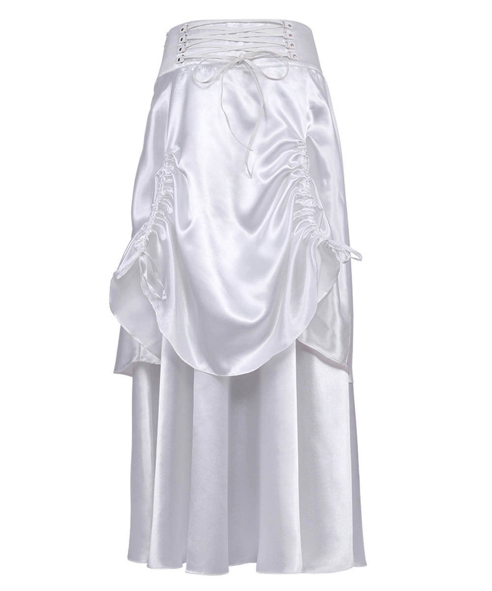 Ordman White Double Layered Skirt