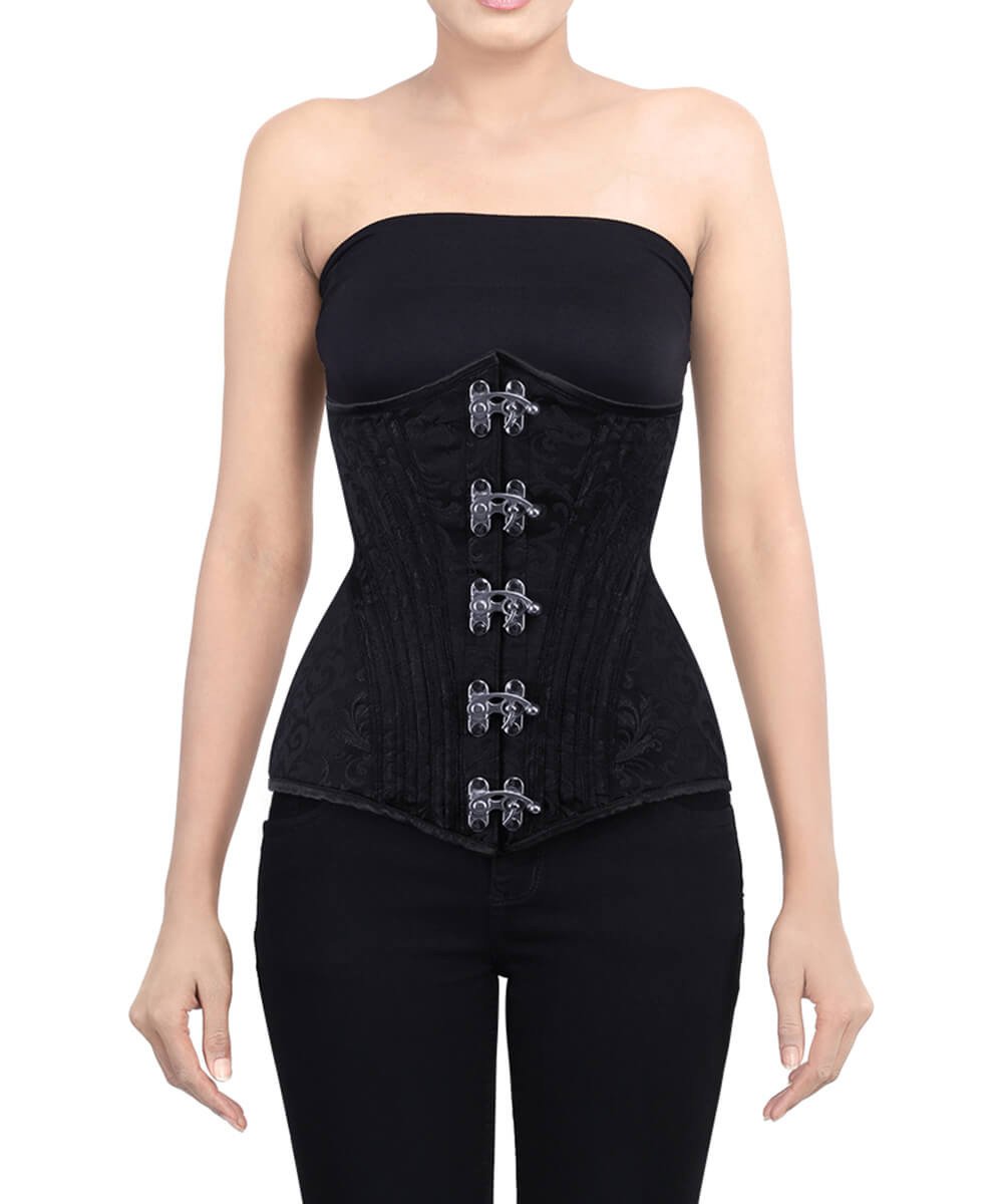Nighinn Steel Boned Underbust Black Waist Trainer