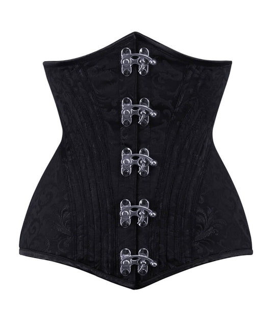 Nighinn Steel Boned Underbust Black Waist Trainer