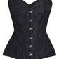Fina Brocade Overbust Black Corset