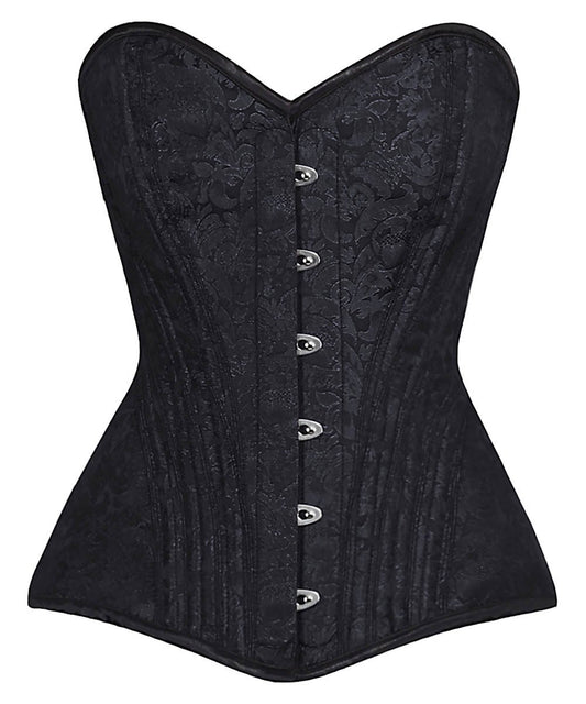 Fina Brocade Overbust Black Corset