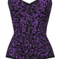 Amall Brocade Overbust Purple Corset