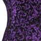 Amall Brocade Overbust Purple Corset
