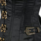 Lucette Steampunk Black Satin Ovrebust Corset