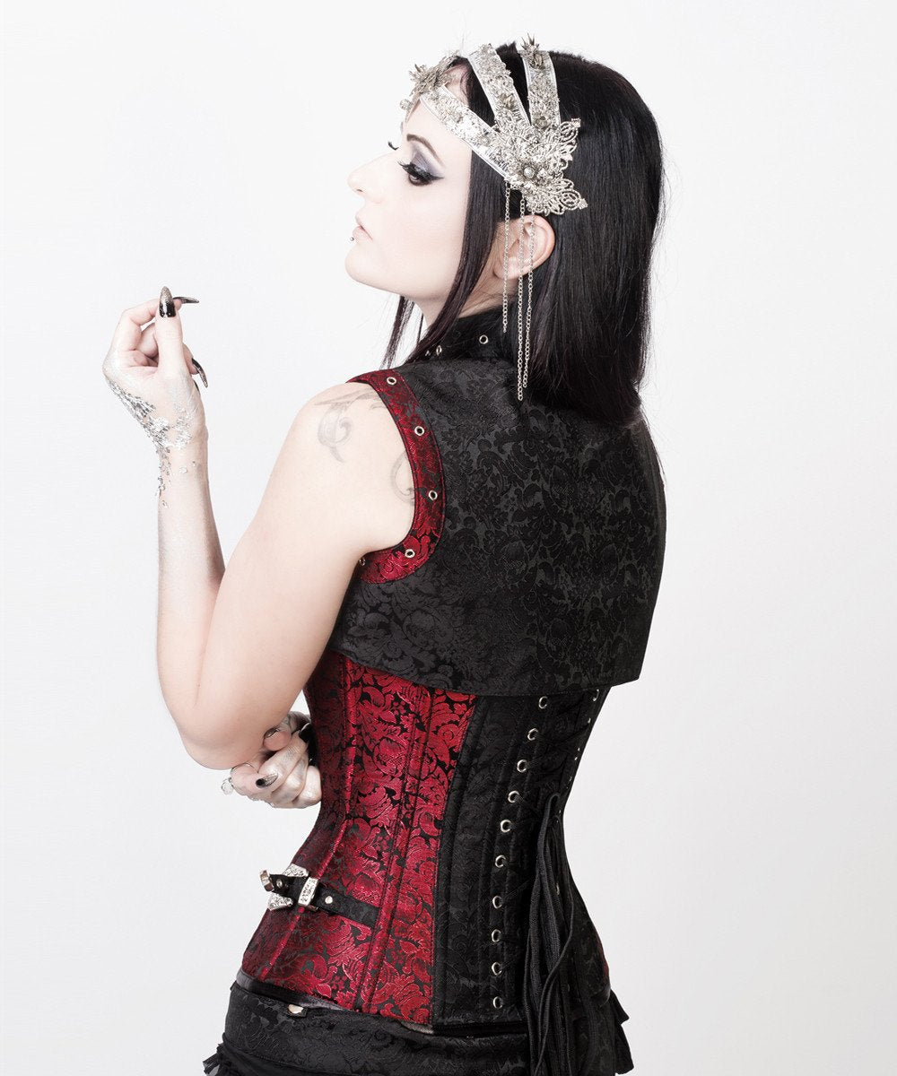 Fotini Steampunk Overbust Corset with Shrug
