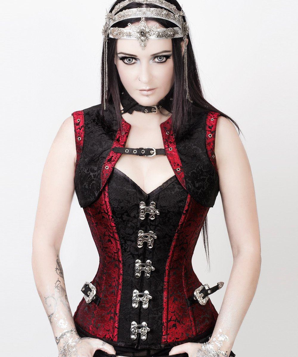 Fotini Steampunk Overbust Corset with Shrug