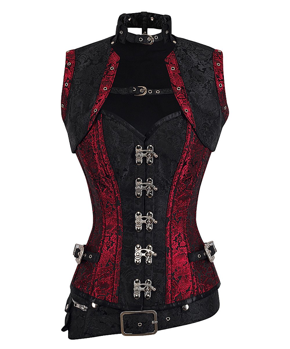 Fotini Steampunk Overbust Corset with Shrug