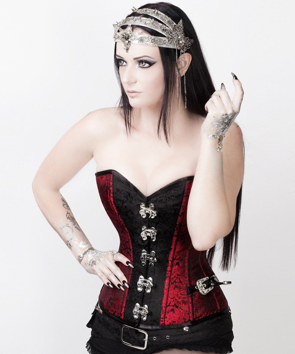 Fotini Steampunk Overbust Corset with Shrug