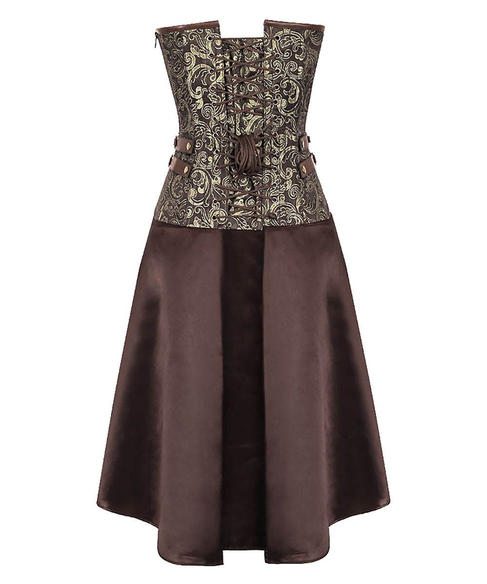 Abhainn Steampunk Gold Corset Dress