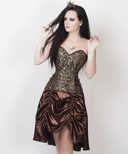 Abhainn Steampunk Gold Corset Dress