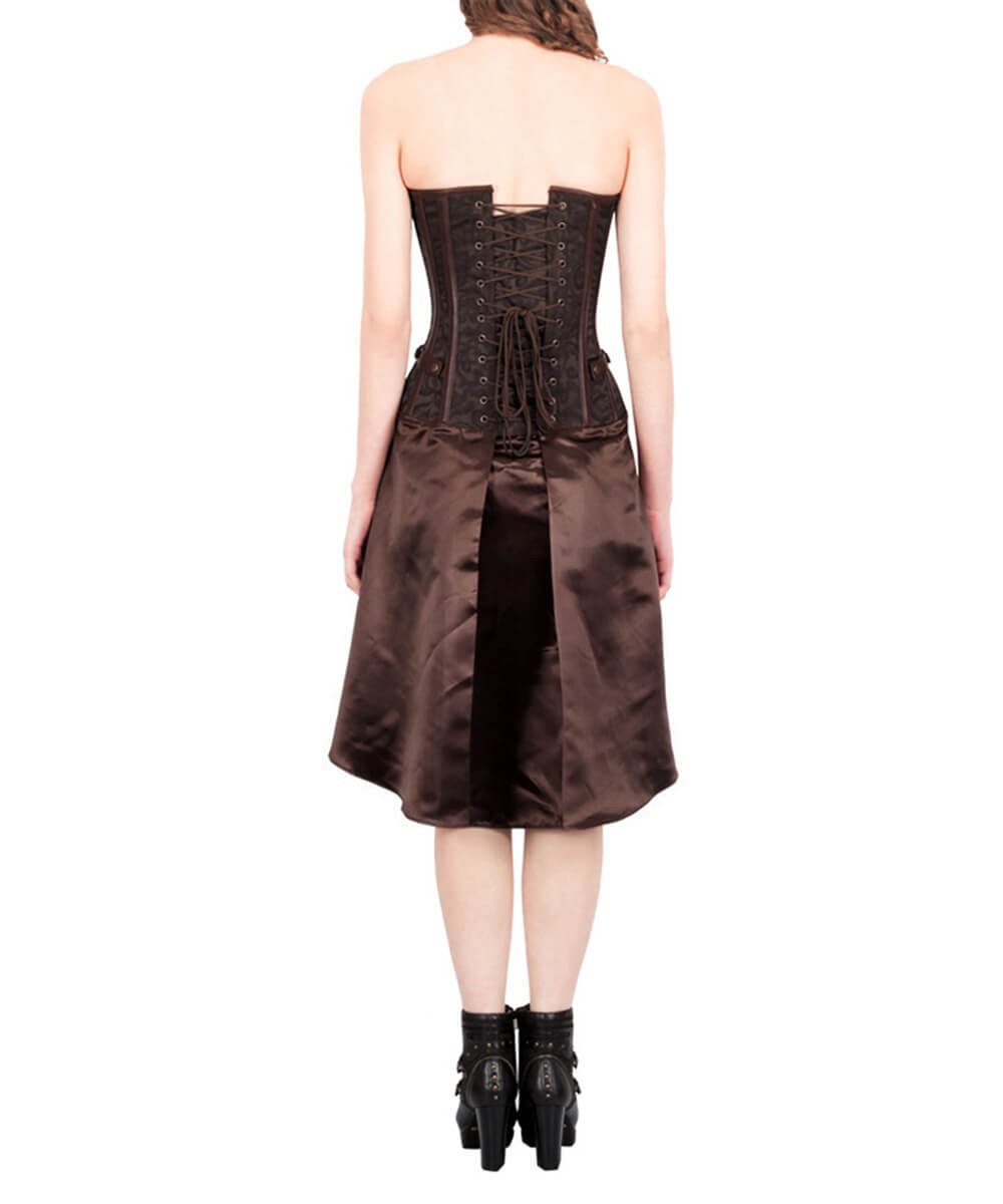 Omat Steampunk Corset Brown Dress