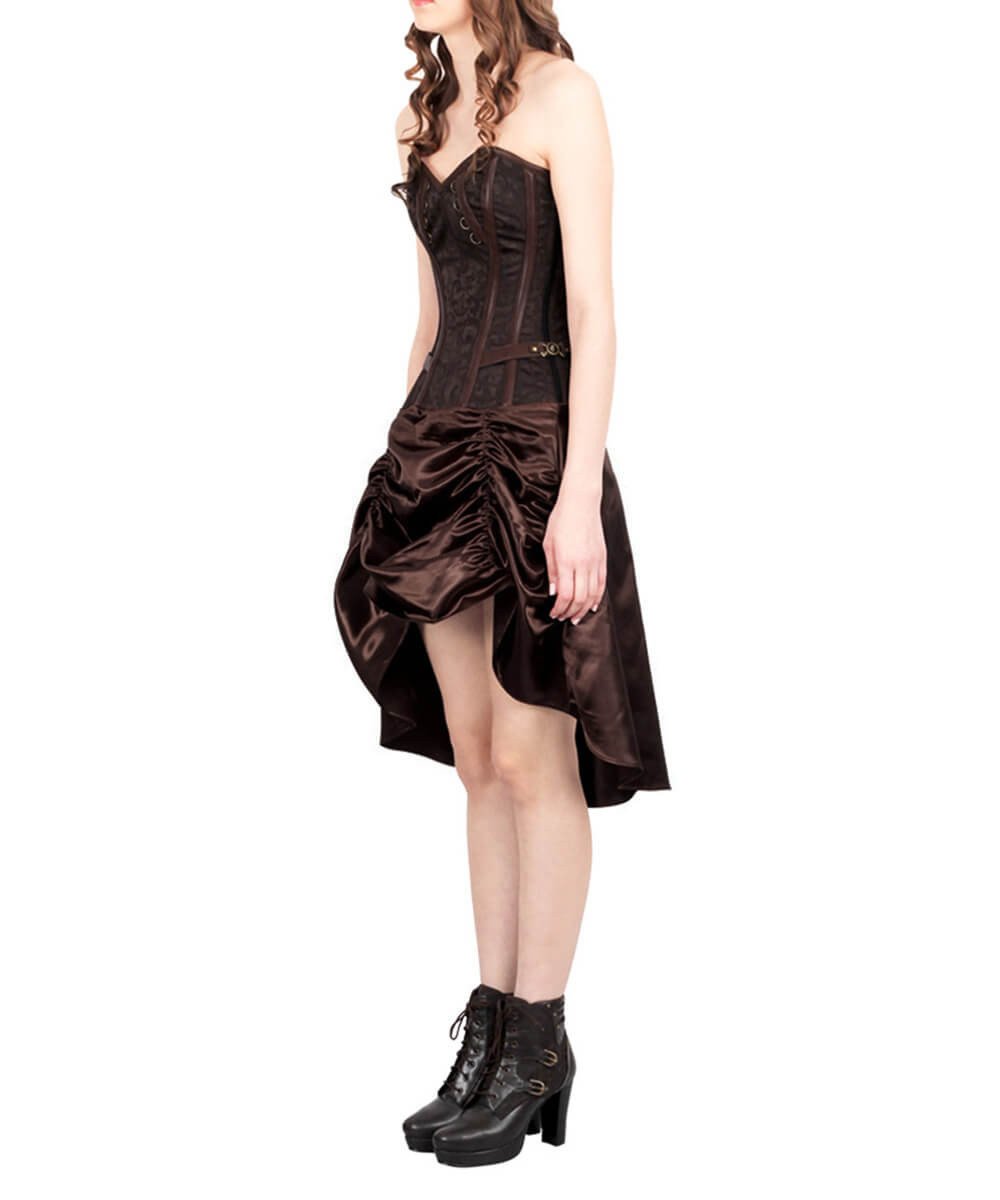 Omat Steampunk Corset Brown Dress