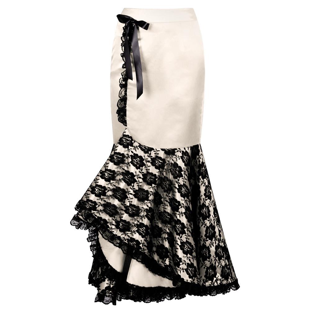 Heraldo Burlesque Lace Overlay Ruffle Skirts