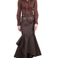 Haleema Long Ruffled Steampunk Skirt