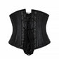 Edlyn Underbust Genuine Sheep Napa Leather Black Corset