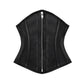 Edlyn Underbust Genuine Sheep Napa Leather Black Corset