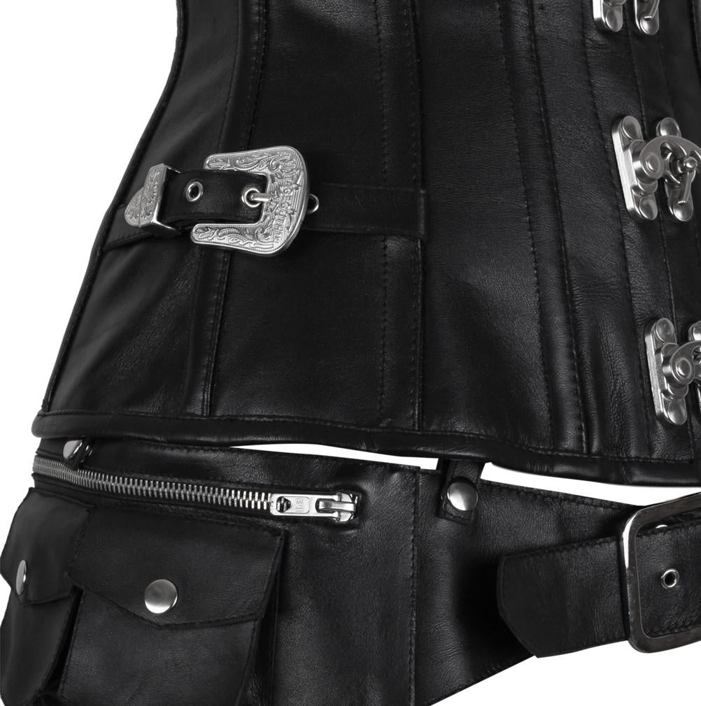 Farin Genuine Sheep Napa Leather Overbust Corsets