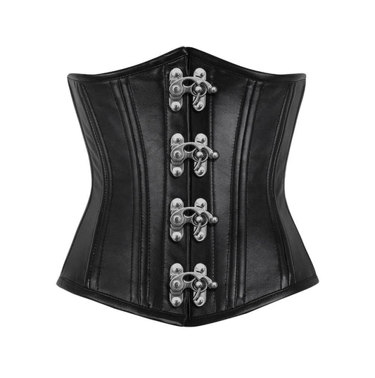 Eileithyia Genuine Sheep Napa Leather Waist Trainer Corset