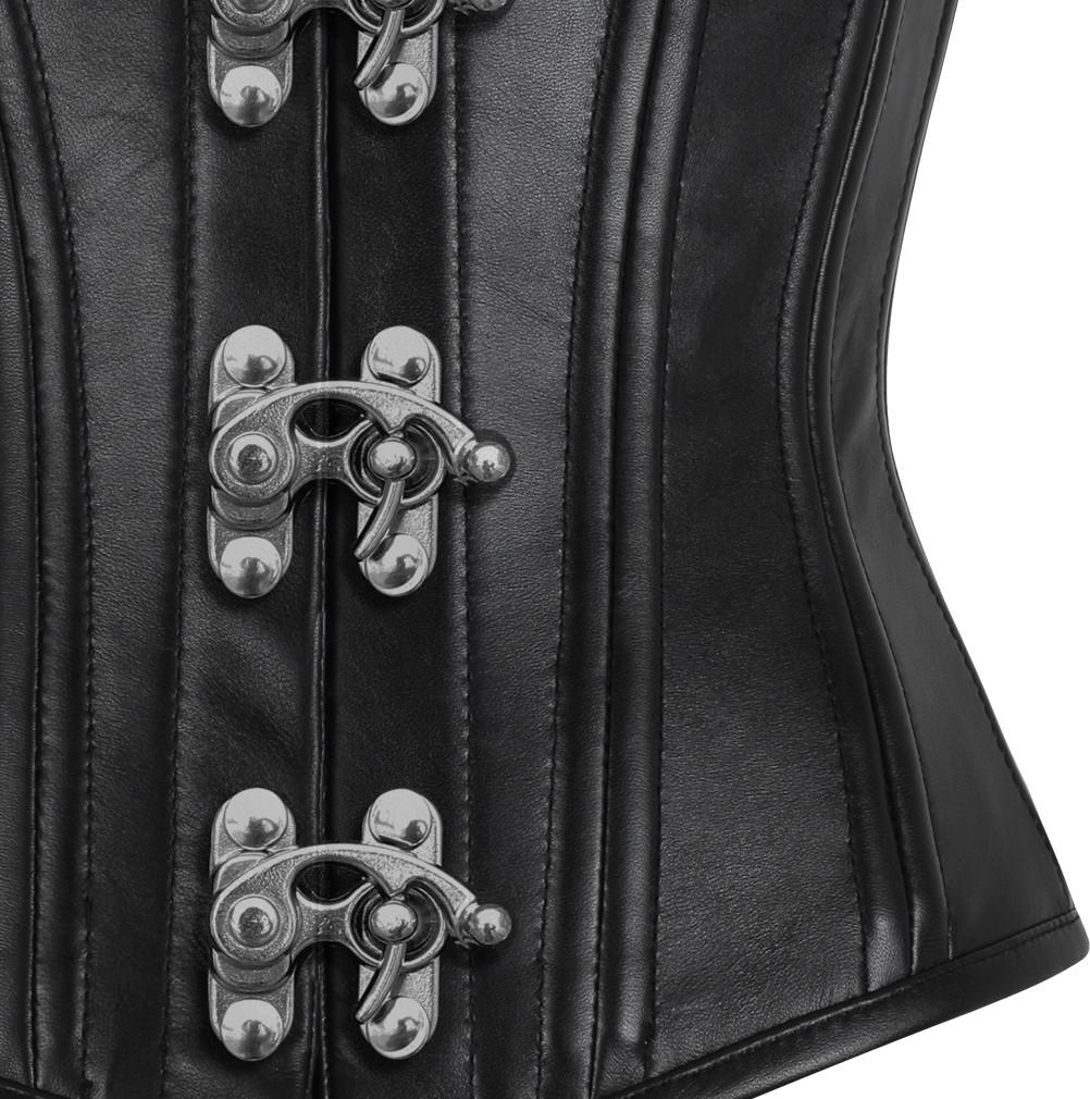 Eileithyia Genuine Sheep Napa Leather Waist Trainer Corset