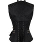 Aiolos Black Brocade Steampunk Overbust Corset