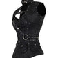 Aiolos Black Brocade Steampunk Overbust Corset