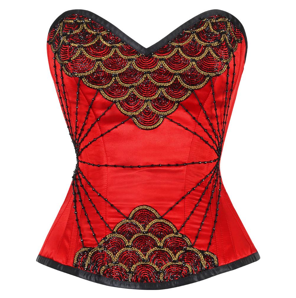 Caree Red Overbust Couture Corset