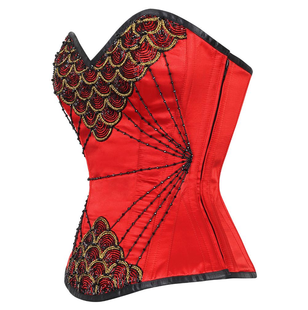 Caree Red Overbust Couture Corset