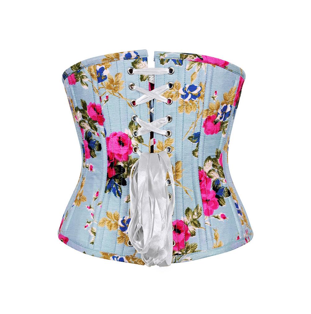 Casta Floral Steel Boned Underbust Corset Waist Training