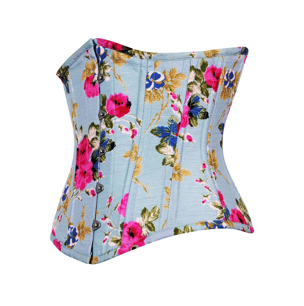 Casta Floral Steel Boned Underbust Corset Waist Training