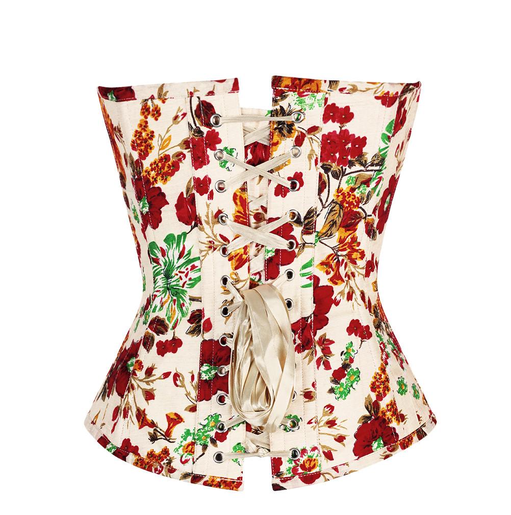 Peada Floral Print Overbust Corsets