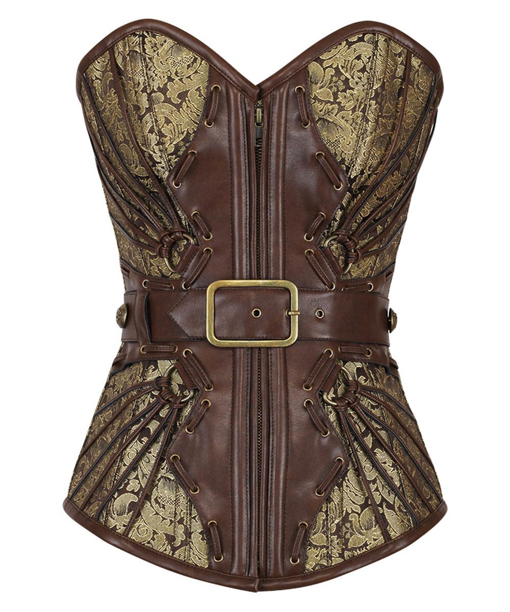 Daryn Gold Steampunk Buckle Corset