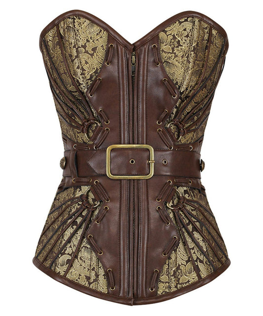 Daryn Gold Steampunk Buckle Corset