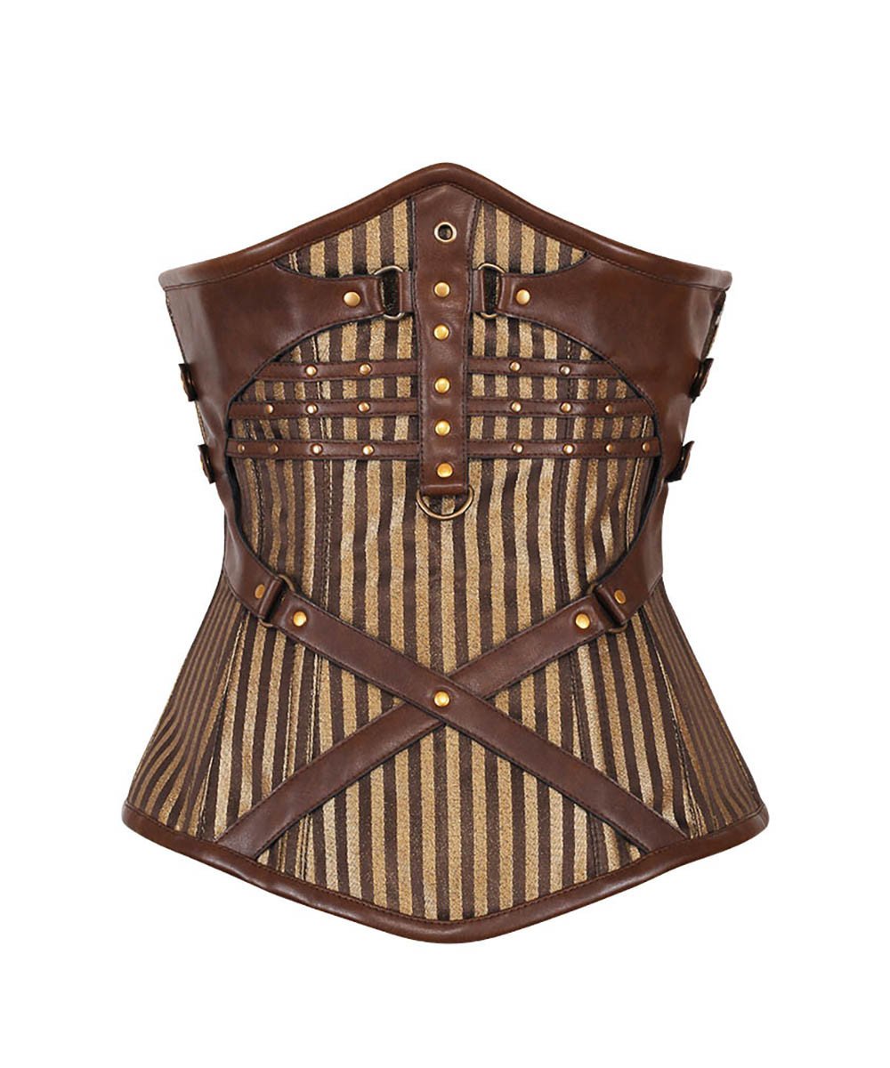 Pernell Steampunk Victorian Gold Underbust Corset