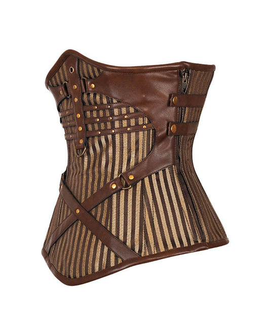 Pernell Steampunk Victorian Gold Underbust Corset