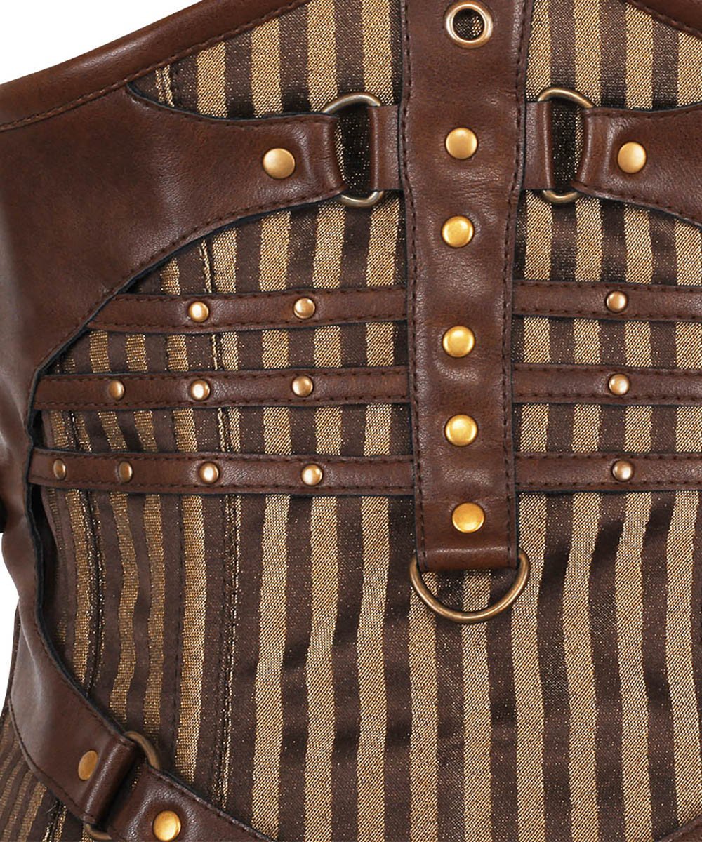 Pernell Steampunk Victorian Gold Underbust Corset