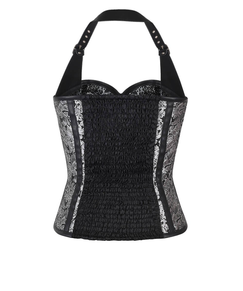 Nedabiah Gothic Corset Tops with Halter Neck