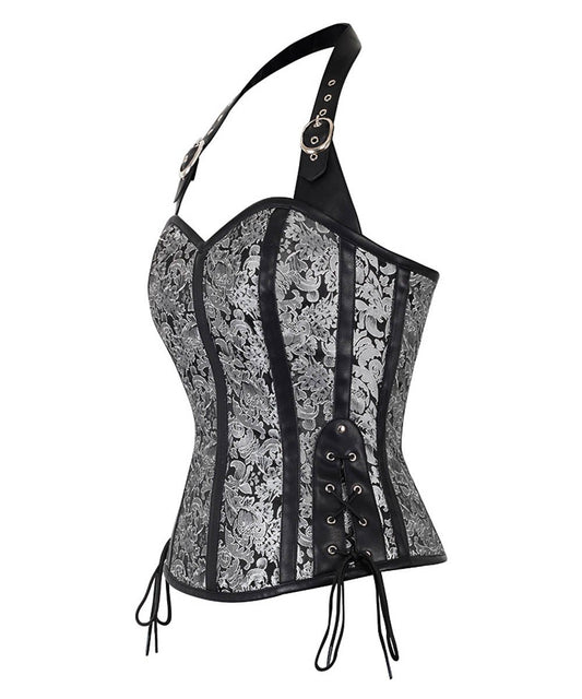 Nedabiah Gothic Corset Tops with Halter Neck